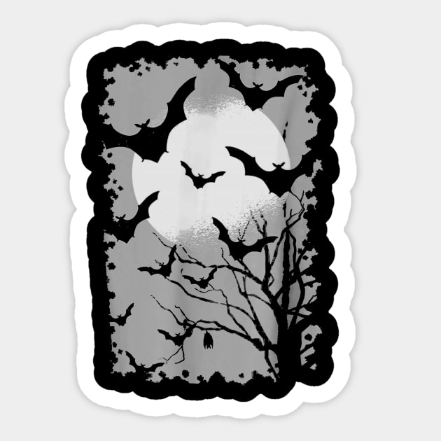 Bats Lover Gift Shirt Goth Graphic Halloween Costume Sticker by mlleradrian